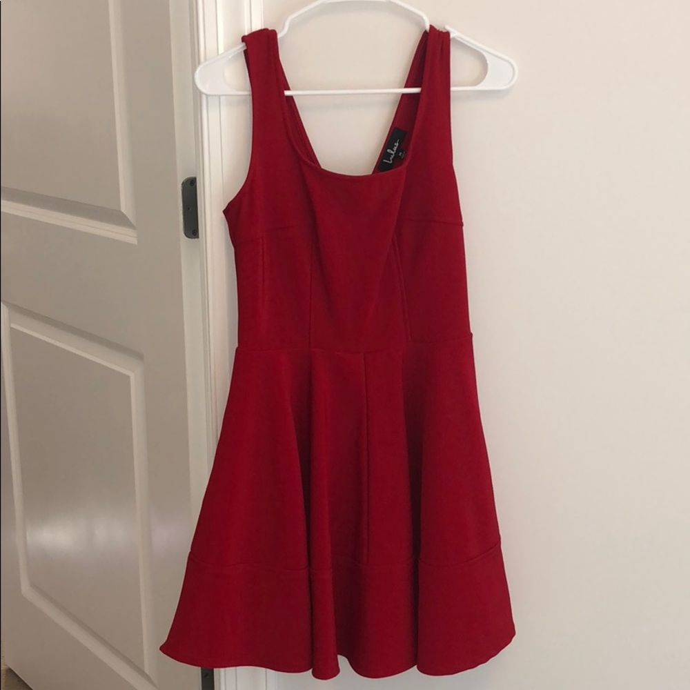 red semi formal dress